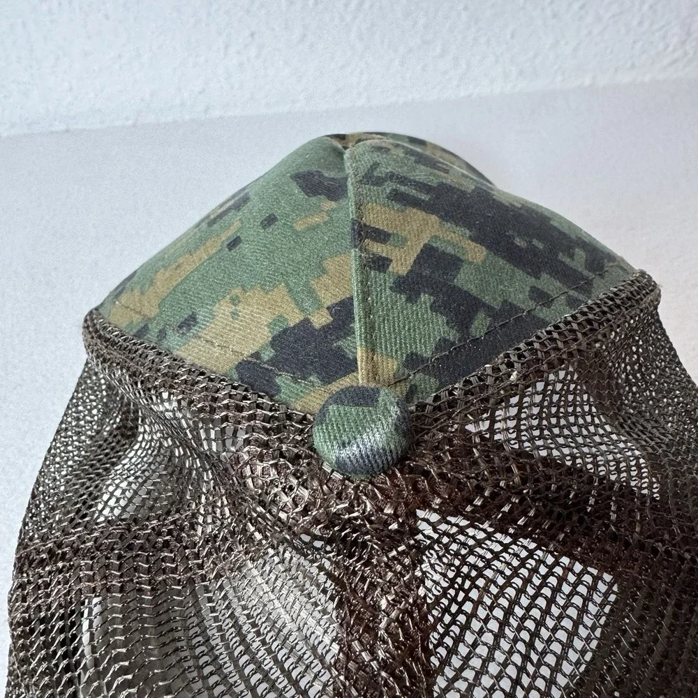Bass Pro Shops Hat Digital Camo Mesh Back Trucker Cap Adjustable SnapBack